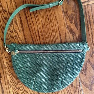 Clare V Evergreen Woven Zig Zag